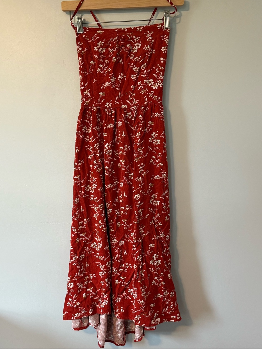 Cupshe Red Strappy Floral Midi Dress